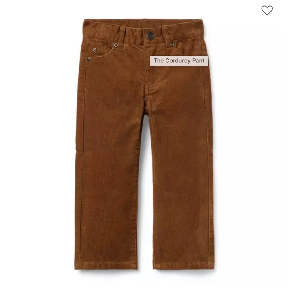Janie and Jack "The Corduroy Pant" in Caramel Tan Brown